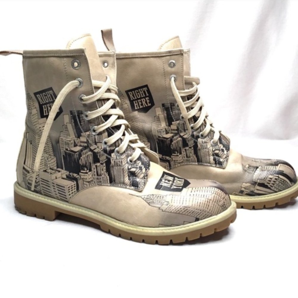 Dogo Vegan Leather New York Skyline Boots Size 9